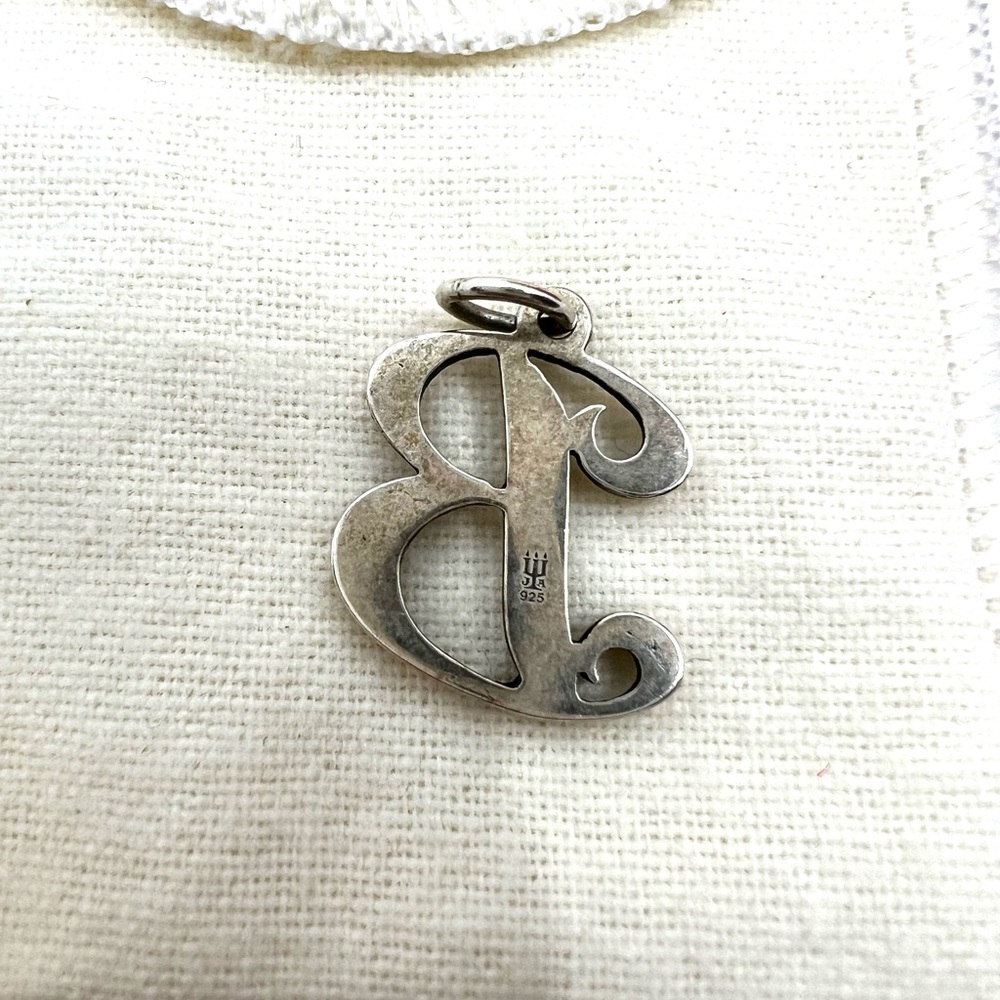 James Avery Large Script Initial Letter B Sterlin… - image 5